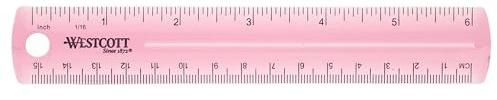 Westcott Plastic Ruler, 6-Inch, (00412)
