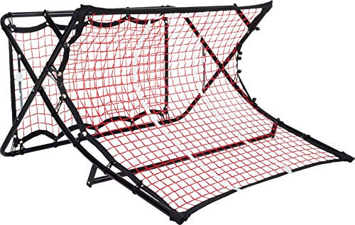 Pure 2Improve Unisex Soccer Trampolin Rebounder, Schwarz/Rot, 111.7 cm/105.5 x 63.5 cm