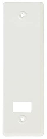 Amig - White Aluminium Cover Plate for Roller Shutter Belt Winder | Sizes: 22.2 x 6.5 cm | Distance Between Screws 17 cm | Thickness 0.5 mm