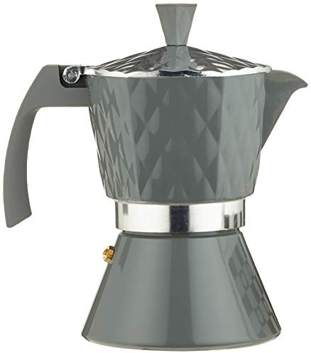 TLW direkt 2524 Espressokocher, Aluminium, Anthrazit, 16 x 12 x 20 cm, 4 Einheiten