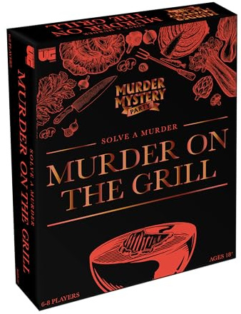 Murder Mystery Party Games - A Murder on the Grill, Host Your Own Cookout Murder Mystery Dinner for 8 Adult Players, Solve the Case with Crime Scene Clues, 18 Years and Up