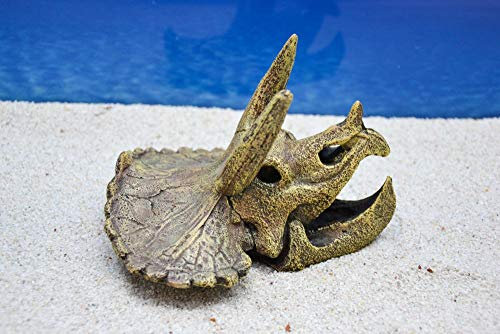 Amtra Triceratops Schädel Aquarium Dekoration Miniatur Dekofigur Aquarien Zubehör Fische Garnelen Terrarium