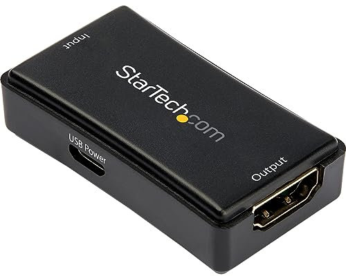 StarTech.com Amplificateur de Signal HDMI de 14m - 4K 60Hz - Alimenté par USB - Répéteur et Amplificateur HDMI en ligne - Support Audio 7.1 (HDBOOST4K2)