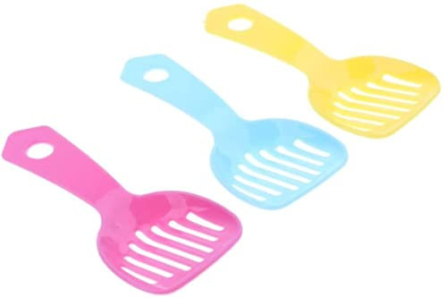 U-M Wiederverwendbare Kunststoff-Streuschaufel Kleines Haustier Hamster Eichhörnchen Sand Abfall Schaufel-Reinigungswerkzeug (zufällige Farbe) Praktisches Design und langlebig