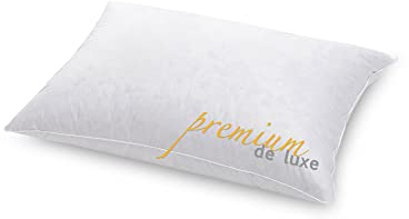 Hanskruchen® Premium de Luxe - Almohada de plumón (50 x 70 cm, fabricada en Alemania, 100% algodón, 3 compartimentos, 1 unidad)