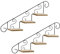 MISNODE 2 mensole da parete galleggianti, decorazione retrò per scale, mensole da parete in metallo, rustiche, da parete, per casa e ufficio