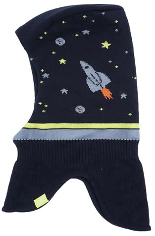MAXIMO Jungen Mütze dunkelorange/Navy/Limone/grau 49