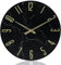jomparis Funkuhr,30cm Funk-Wanduhr aus Glas Runde Modern Wanduhr mit großes Ziffernblatt Küchenuhr für Schlafzimmer,Wohnzimmer, Büro,Arbeitszimmer