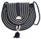 Don Algodon Damen Coimbra Umhängetasche, Strandtasche, Sommertasche, Basttasche, Schwarz