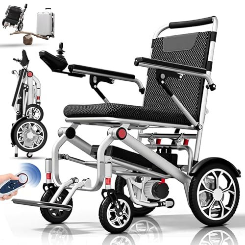 Bueuwe Elektrorollstuhl faltbar leicht – 14.9 kg, 35 km Reichweite, 20Ah Akku, 150 kg Tragkraft, Rollstuhl elektrisch tragbar für Senioren & Erwachsene, ideal für Wohnung & unterwegs