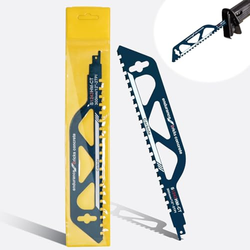 Hojas Sierra Sable,Para hormigón celular, ladrillo, losas de cemento y hormigón, 300 mm,Perfectamente compatible con varias marcas de cuchillos