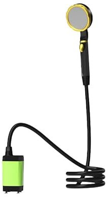 Rubessia Doccia da Campeggio, 6000 mAh Doccia Ricaricabile Portatile, Doccia Portatile con Doppio Display Digitale, Impermeabile IPX7 Doccia Campeggio Esterna per Spiaggia, Auto, Animali, Giardino
