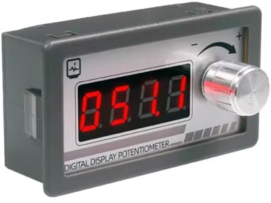 Potenciómetro con Pantalla Digital y Resistencia Variable de 10 KΩ. Simulador de Señal de Resistencia para Controlador de Velocidad e Inversor.