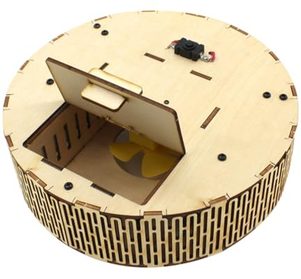 HEALSOPTHY Diy Wooden Vacuum Cleaner Building Kit Stem Educational Model for Kids, Science Experiment Robotics Toy Diy Power Model, Hands-on Electrical Engineering Kit for School Science Projects