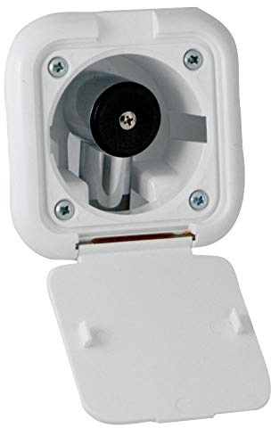 Manufacturers' Select ITC White Plastic Transom Shower - Marine Wash Down Shower with 8' Nylon Hose (ITC 97016CPN-8) (X002CHYKQZ)