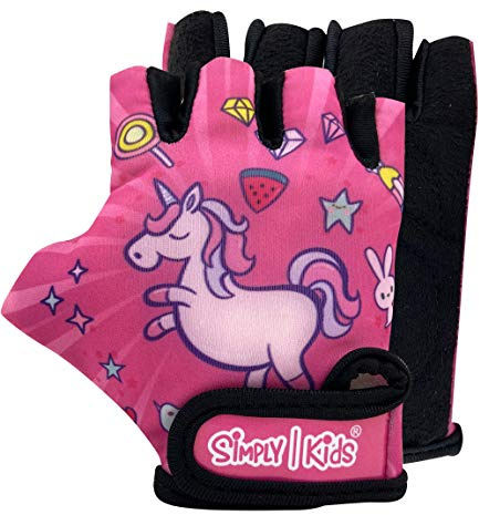 Fingerless Kids Bike Gloves for Balanced Bike Mountain Bicycle Riding - Fingerless Toddler Cycling Glove with Extra Protective Cushions for Girl Boy