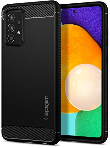 Spigen Rugged Armor Hülle Kompatibel mit Samsung Galaxy A52 5G und Samsung Galaxy A52s 5G -Schwarz