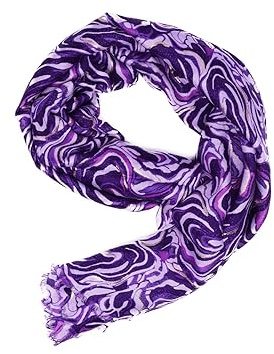 QUEEN HELENA Dam Casual Mönster Rund Hals Wrap Scarf Winter Scarf SC22-6, Lila, one size