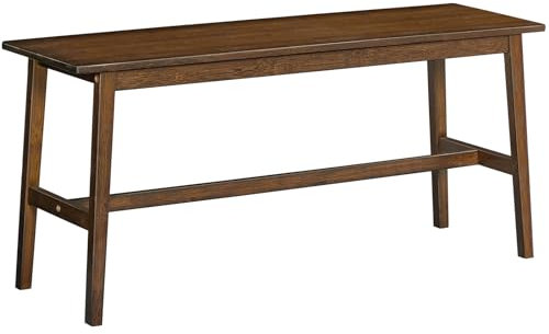 HOOBRO Banco de Comedor de Bambú, Banco de Cocina, Fácil Montaje, Resistente y Estable, Color Marrón EMA03CD01G2