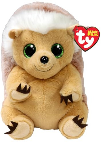 Ty Bumper Igel Beanie Bellies Medium 24cm - Quetschbare Beanie Baby Weiche Pluschtiere - Sammelbares Kuscheliges Stofftier
