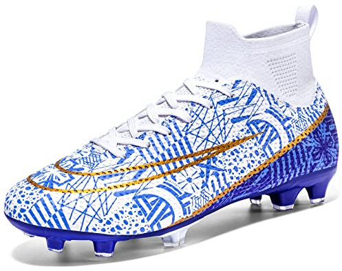 sudorun Fußballschuhe Herren Kunstrasen Fussballschuhe Für Jungen Mädchen Damen FG Trainingsschuhe Outdoor (Dw,1101 FG Bai_43)