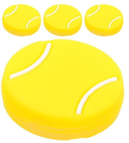LAPYAPPE Smorzatore Antivibrazioni per Racchetta da Tennis in Silicone Giallo 4Pezzi Accessorio Pratico e Portatile