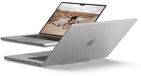 URBAN ARMOR GEAR Essential Armor Case für das Apple MacBook Pro 16 Hülle (M4 / M3 / M2 / M1-2025/2024 / 2023/2022 / 2021), Schutzhülle nach US-Militärstandard Ice (transparent)