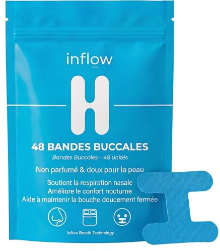 48 Mouth Tape Inflow – Tiras Bucales con Forma en H