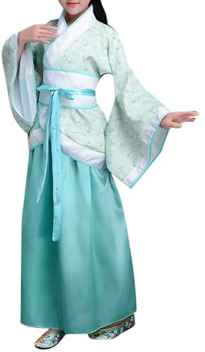 Genérico Vestido Hanfu Tradicional Chino para Niños, Traje De Baile Hanfu, Disfraz De Escenario Actuación Antiguo, Vestido Princesa Elegante,Disfraz Geisha