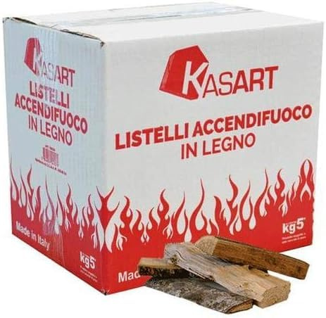 Listellini lattes en bois allume-feu 5 kg allume cheminées poêles barbecue boîte
