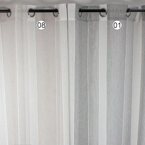 Dolz Cortina Confeccionada de Visillo V012 de 140x260 cm (Gris 08)