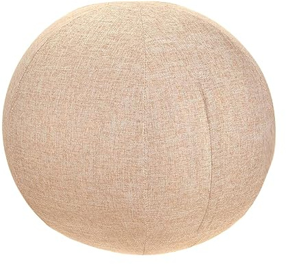 kowaku Ball Cover Exercise Ball Cover with Convenient Carry Handles Storage Balance Ball Cover Birthing Sitting Balls Chair Protector, Beige 55cm