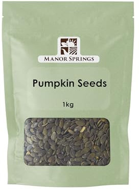 Pumpkin Seeds 1kg by Manor Springs – Raw, Shelled, Natural, High Fibre