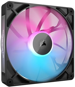 Corsair iCUE LINK RX140 RGB 140mm PWM Fan - Magnetic Dome Bearing - Single Fan - Black