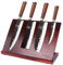 Ensemble de bloc à couteaux magnétiques Kitchen, 4 couteaux de cuisine en acier inoxydable allemand forgé martelé, artisanat forgé puissant, aimant puissant à l'intérieur, base antidérapante stable