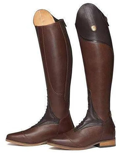 Höga Stövlar För Män Ridsport(34-48), Ridstövlar, Knähöga + Spetsig Tå, Slitstark + Dragkedja Baktill, Öka Höjden (3-5 Cm) + Unisex, För Vår/höst,39,Brown