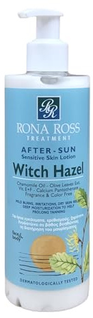 Rona Ross Witch Hazel After-Sun | Sensitive Skin Lotion with Chamomile, Olive Leaves & Vitamins E+F