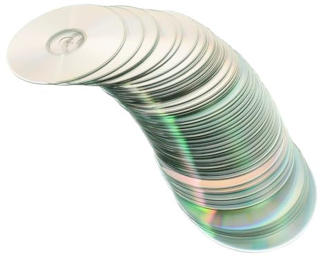 FELTECHELECTR 50 Pièces décorés à la Main CD Vierges de Bricolage bouda Decoration Interieure Ornements CD personnalisés Faits à la Main DIY décor Plastique
