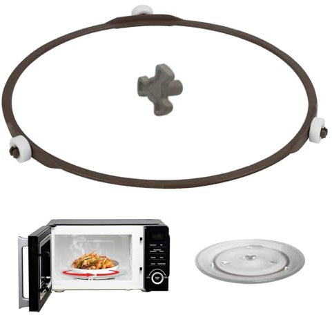 Universal Soporte para Plato Giratorio de Microondas,17.8 cm Anillo Rodillo Microondas,Anillo Giratorio de Anillo Giratorio Placa de Vidrio,Soporte Bandeja Vidrio