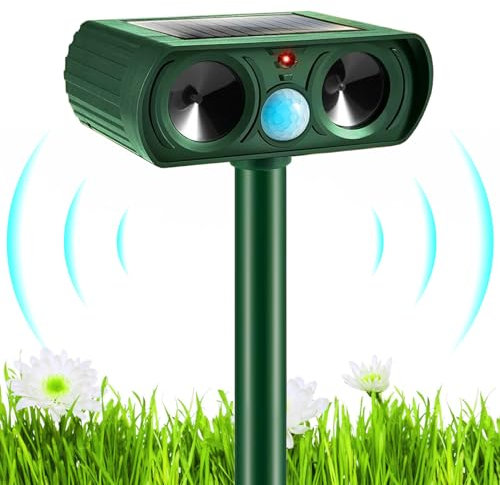 Solar Katzenschreck Ultraschall, Tiervertreiber Katzenabwehr, Katzenschreck für Garten, Abwehr Wasserdicht mit Bewegungsmelder, Katzenabwehr Garten, Wirksam Gegen Katzen, Hunde und Vögel Schädlineg