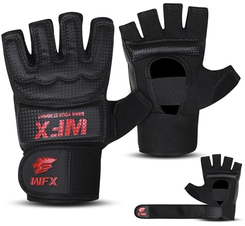 WFX Guanti da boxe per uomo e donna, guanti da karate, guanti da boxe per sacco da boxe per arti marziali, combattimento del corpo, guantoni da boxe per taekwondo, sparring, wrestling, kickboxing per