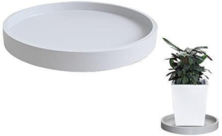 Planteringsfat för blomkrukor droppbrickor i plast för inomhusväxter 20 cm 30 cm 40 cm 50 cm 60 cm vita färgpallar ingår