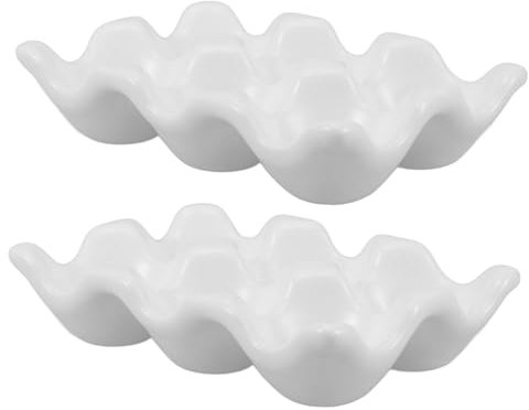 NUOBESTY Porte Œufs Réfrigérateur Céramique Support Œufs Cuisine Plateau Rangement Panier Conservation