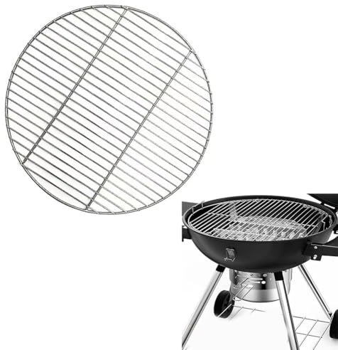 Rejilla redonda para barbacoa, malla de acero inoxidable, bandeja de horno al aire libre, para pellet, parrilla de gas y carbón, 43 cm