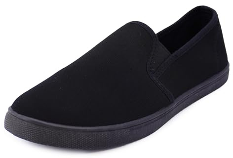 JOMIX Scarpe Slip On Donna in Tela Scarpe Senza Lacci Leggere Traspiranti Sneakers Basse Estive da Anziani WSS250586 Nero 38