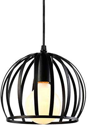 Light Cesto in Metallo Nero a Sospensione a soffitto Industriale retrò Lampada sospesa, apparecchi di Illuminazione a sospensioni Rustica per Il salo