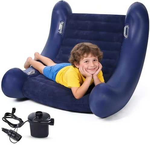 FANGCCC Inflatable Sensory Rocker Chair for Kids – Calming Sensory Seat with Pump for Autism, ADHD, SPD – Indoor Therapy Rocking Chair for Deep Pressure & Relaxation