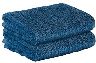 StickandShine 2er SET Premium Frottee Gästehandtuch 30x50 cm in dunkelblau in 500g/m² aus 100% Baumwolle