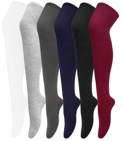 Chalier Thigh High Socks for Women Casual Thigh Socks Soft Comfort Womens Stockings for Holidays, All Classic Color