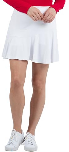 IBKUL Athleisure Wear Sun Protective UPF 50+ Icefil Cooling-Solid Flounce Skort-20000 White/Solid/M